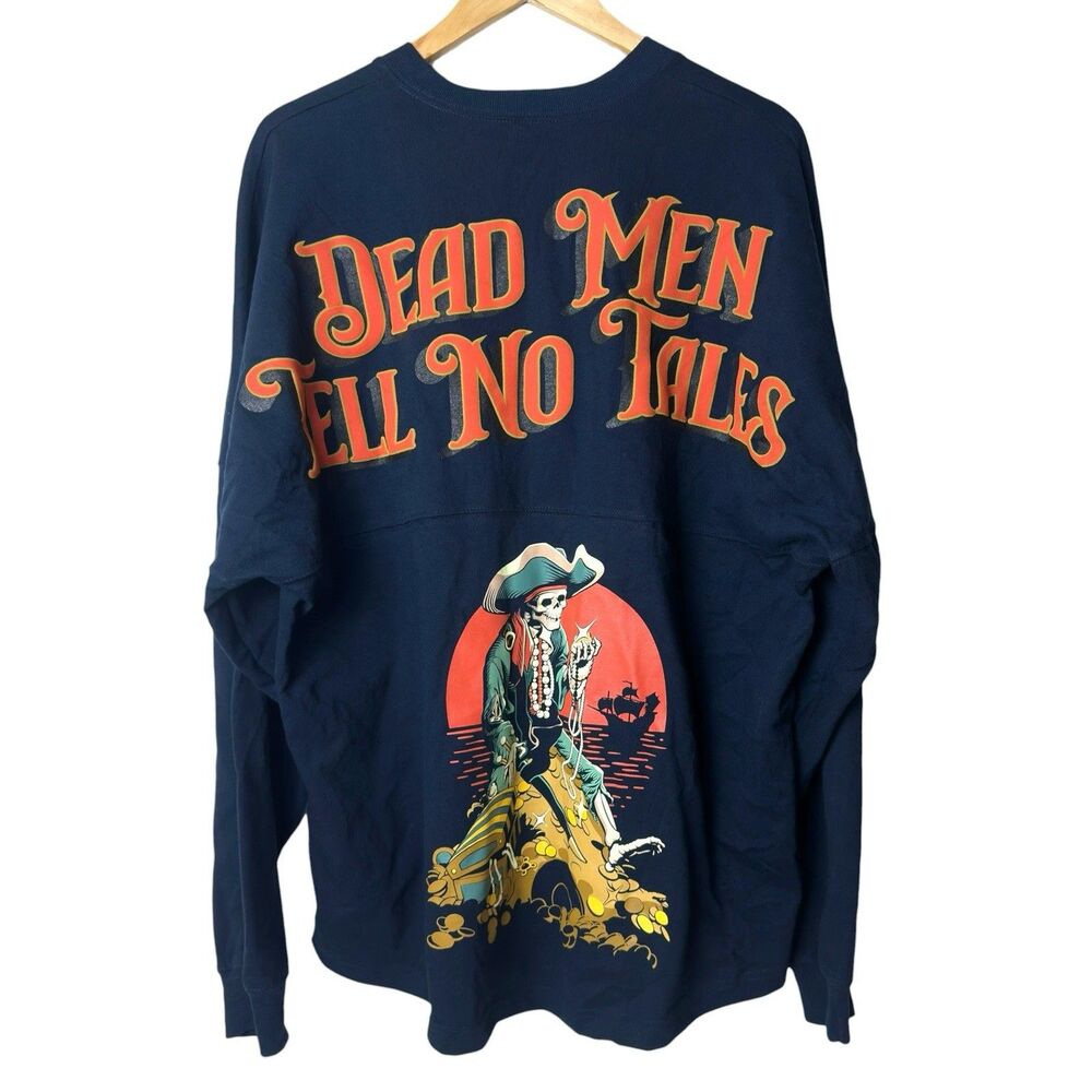 Disney Parks Pirates Caribbean Spirit Jersey Shirt XL Dead Men Tell No Tales